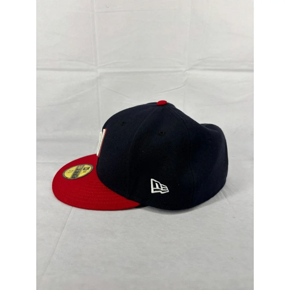 Washington Nationals New Era 59FIFTY Fitted Hat Cap Mens Black Red 7 5/8 NWT